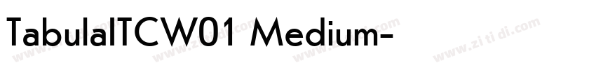 TabulaITCW01 Medium字体转换